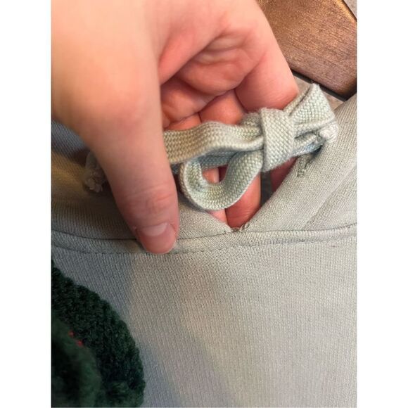 The Label Brushed Terry Hoodie Mint Green Size Medium - Picture 4 of 7
